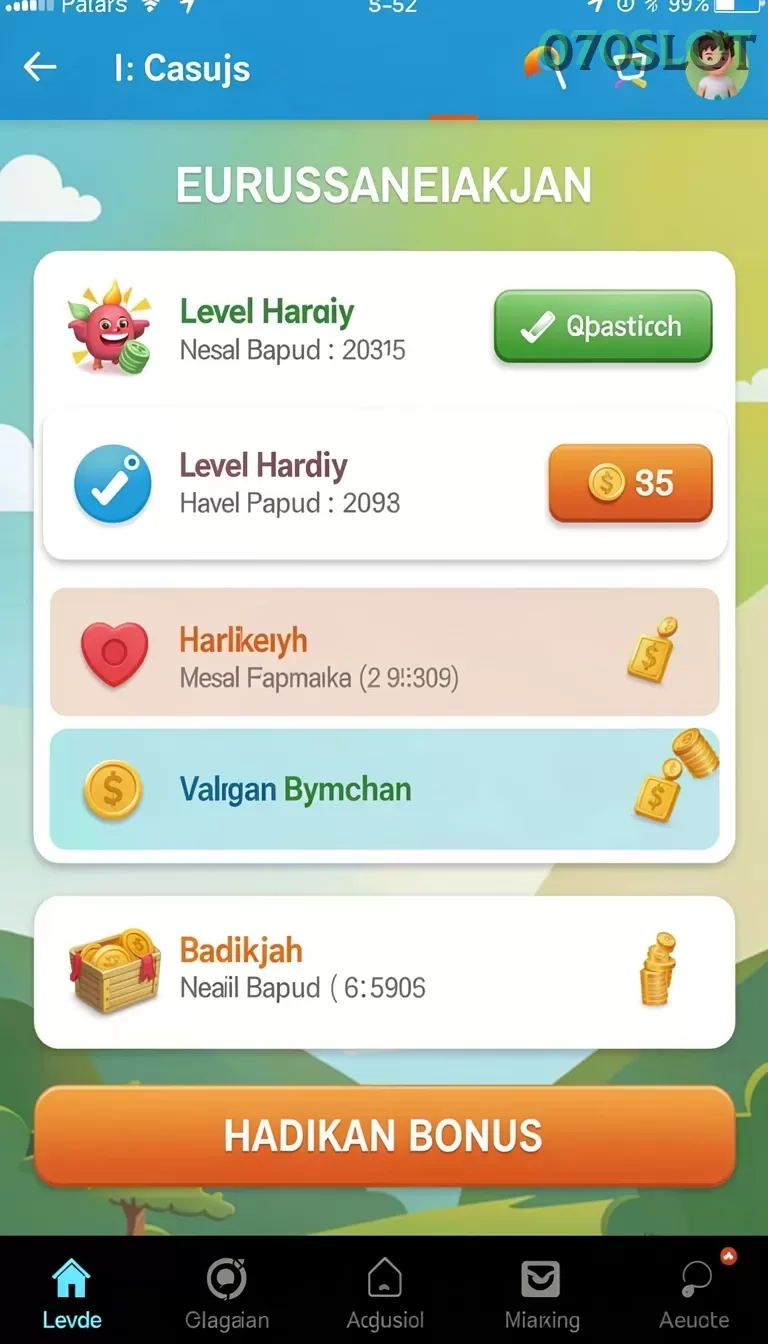 Cuplikan layar SLOTSRI — aktivitas