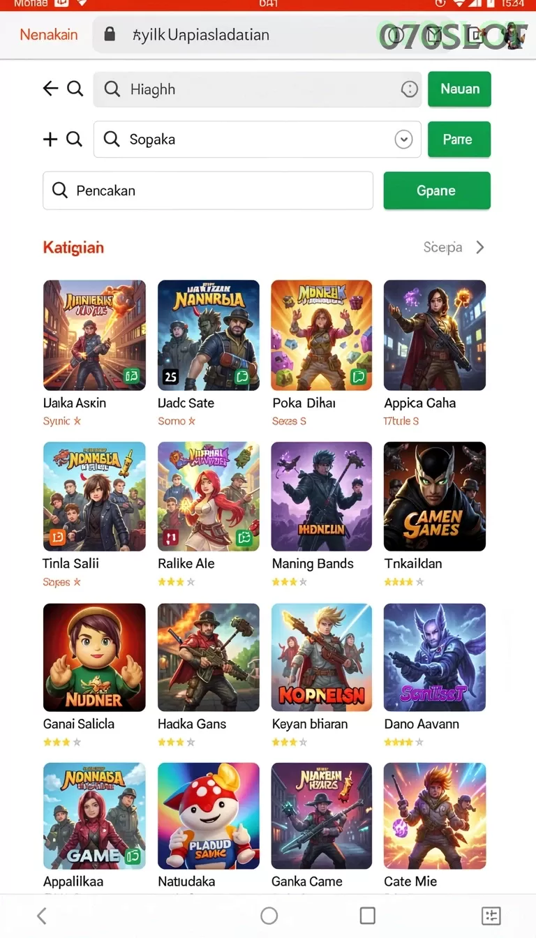 Cuplikan layar AVATAR808 — menu navigasi